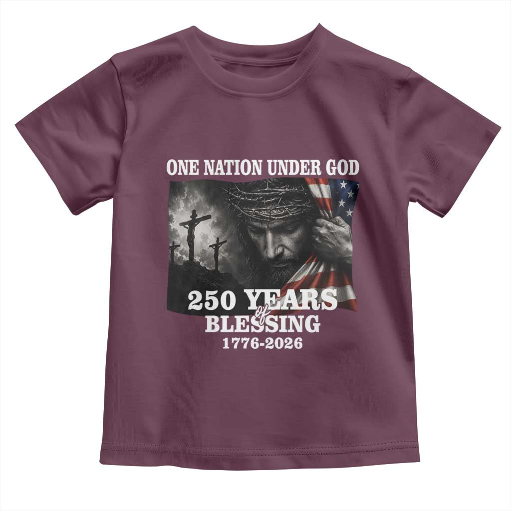 One Nation Under God 250th Anniversary Toddler T Shirt American Patriotic Faith