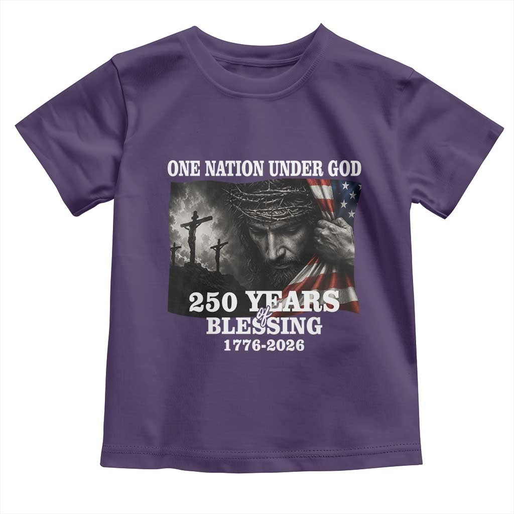 One Nation Under God 250th Anniversary Toddler T Shirt American Patriotic Faith