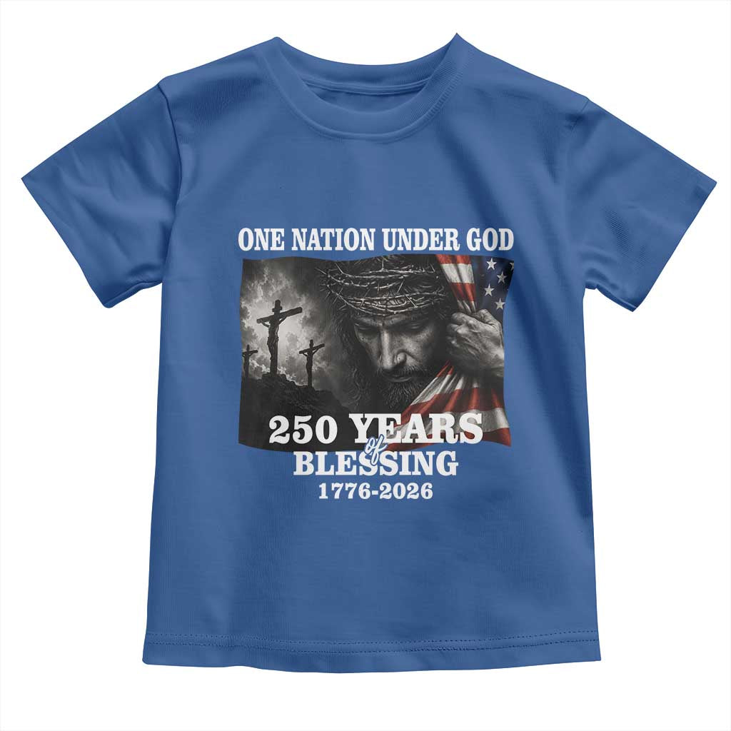 One Nation Under God 250th Anniversary Toddler T Shirt American Patriotic Faith