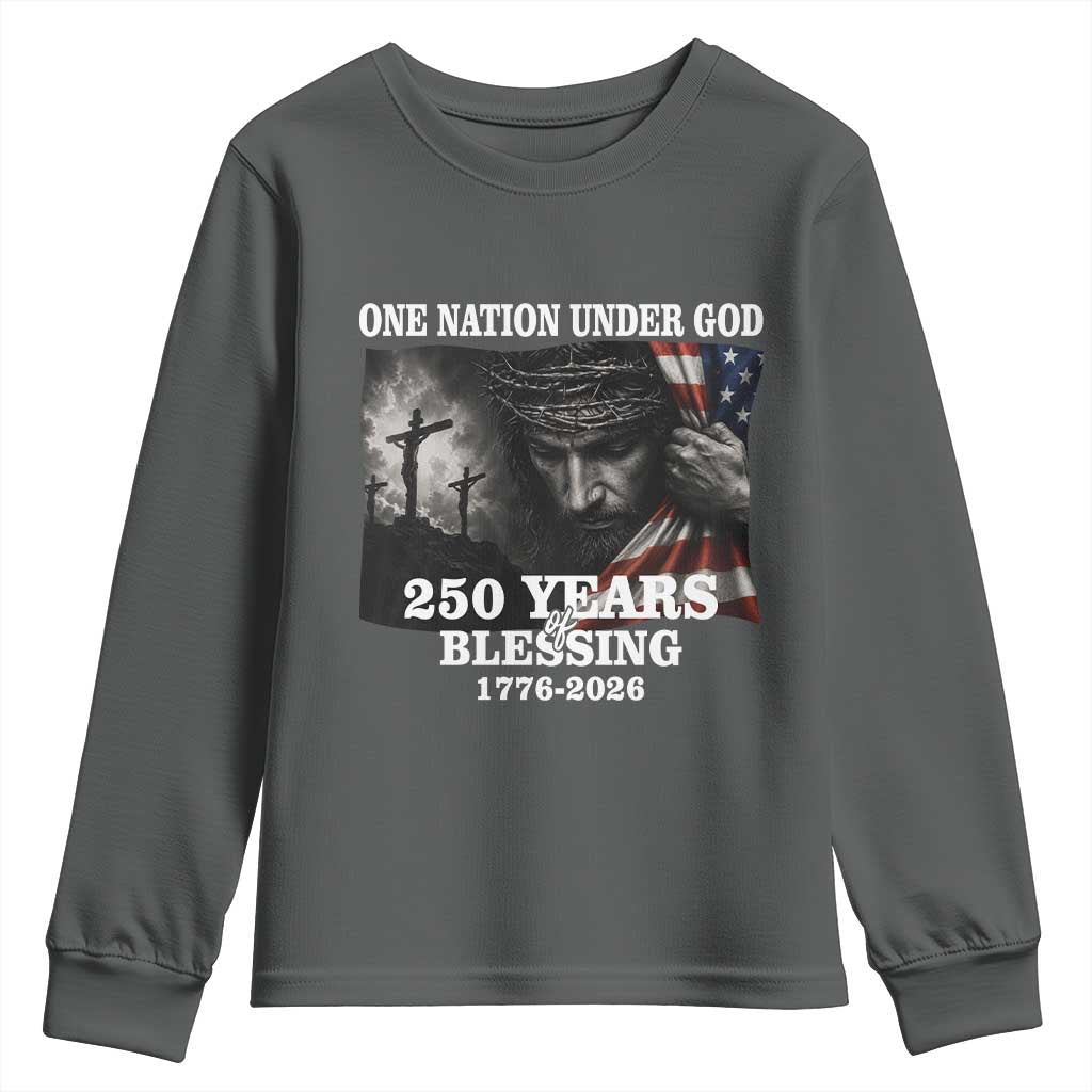 One Nation Under God 250th Anniversary Youth Sweatshirt American Patriotic Faith