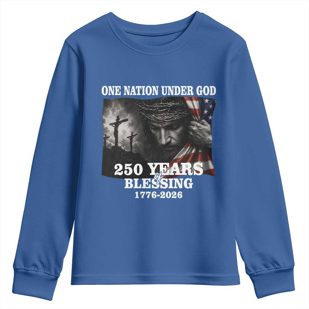 One Nation Under God 250th Anniversary Youth Sweatshirt American Patriotic Faith