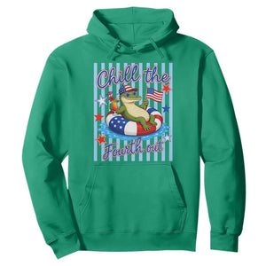 Funny Patriotic Alligator Hoodie Chill The Fourth Out TS12 Irish Green Print Your Wear