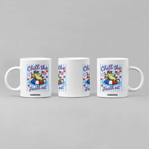Funny Patriotic Alligator Coffee Mug Chill The Fourth Out