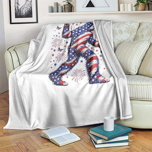 Funny Patriotic Bigfoot Throw Blanket 4th Of July Freedom TS12 Print Your Wear