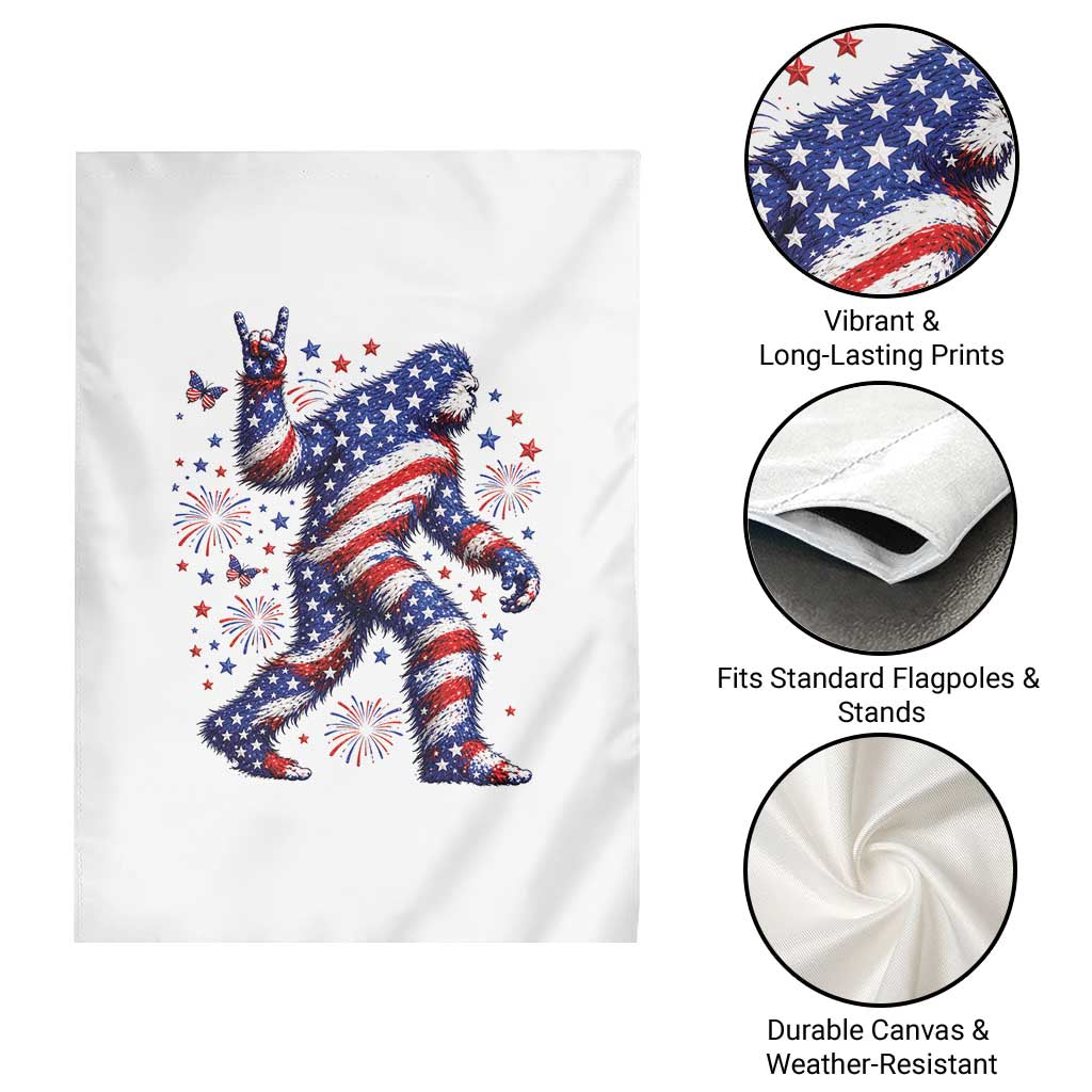 Funny Patriotic Bigfoot Garden Flag 4th Of July Freedom TS12 Print Your Wear