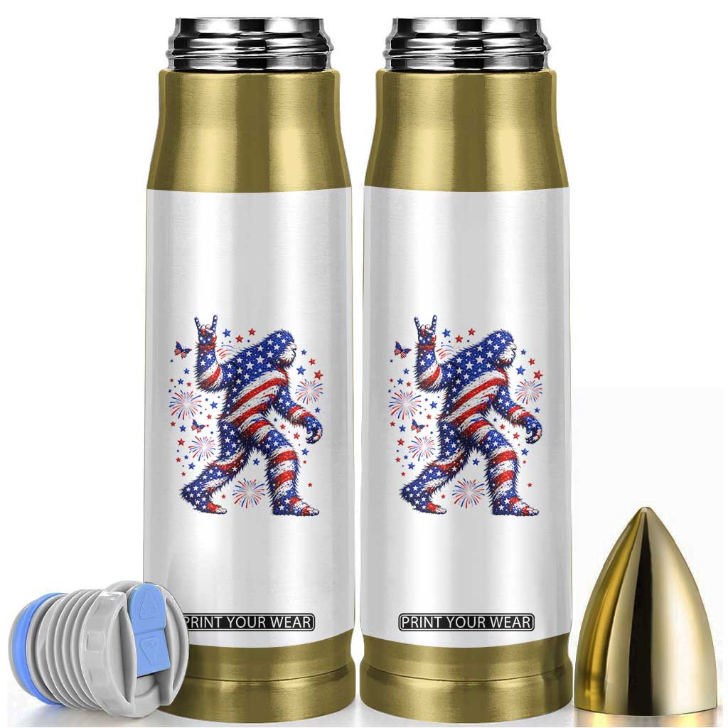 Funny Patriotic Bigfoot Bullet Tumbler 4th Of July Freedom