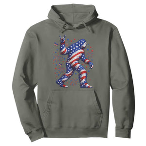 Funny Patriotic Bigfoot Hoodie 4th Of July Freedom TS12 Military Green Print Your Wear