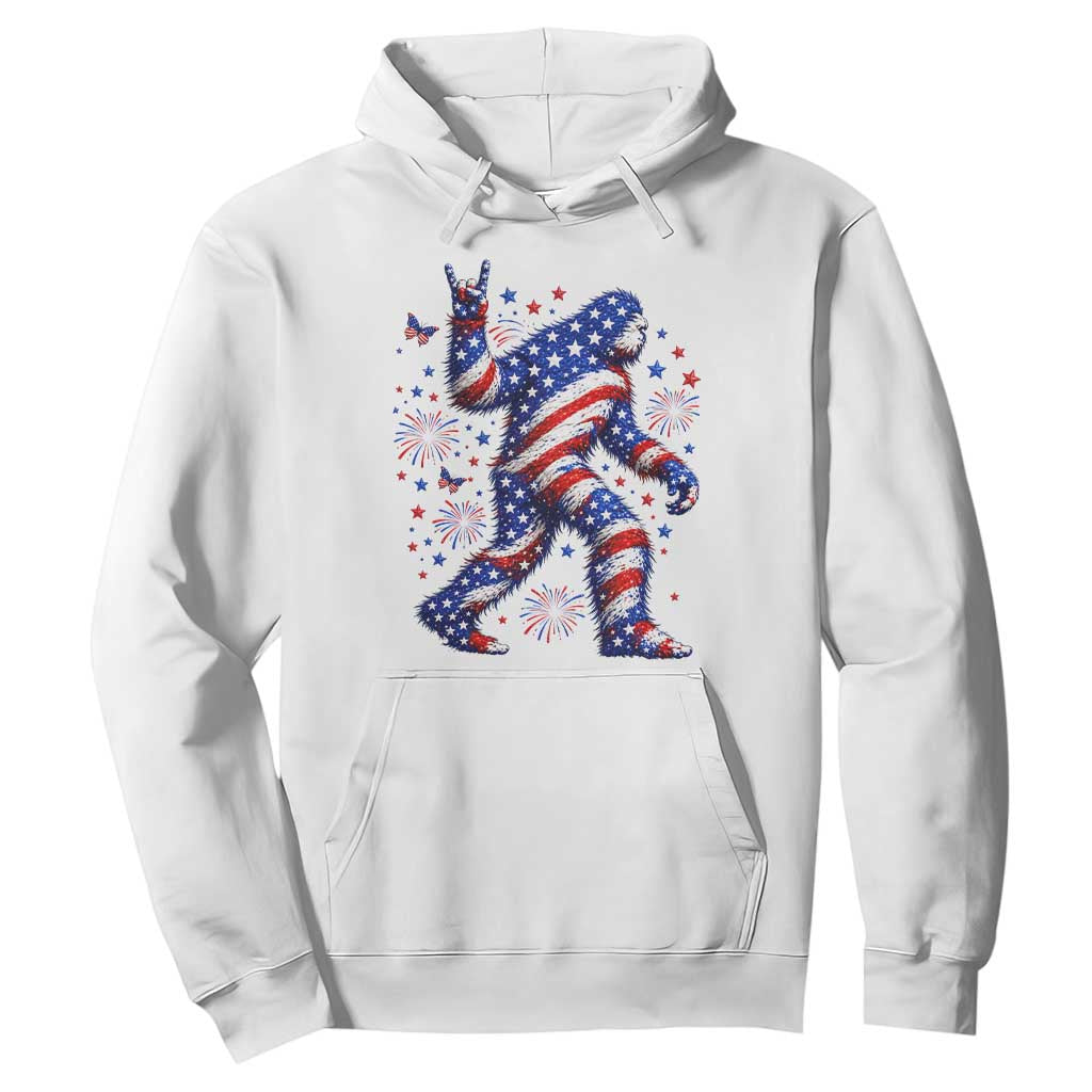 Funny Patriotic Bigfoot Hoodie 4th Of July Freedom TS12 White Print Your Wear