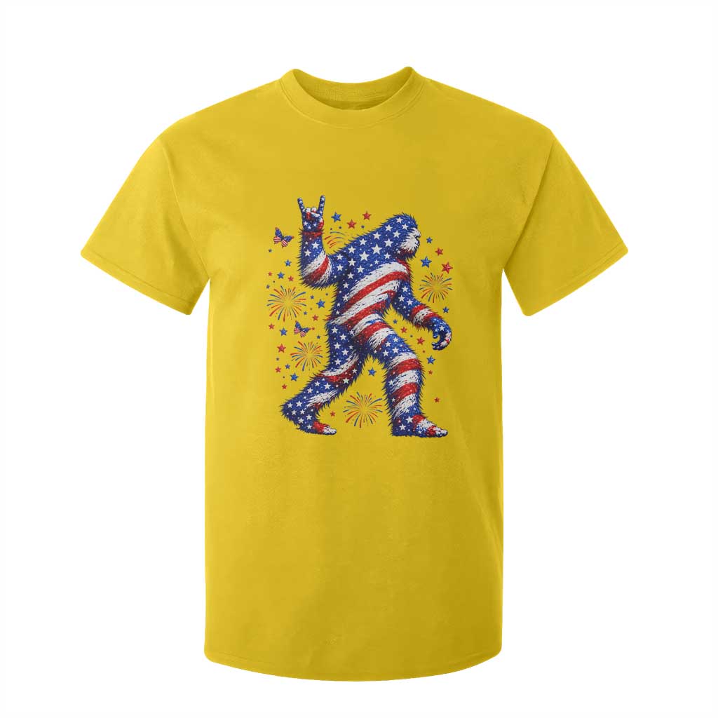 Funny Patriotic Bigfoot T Shirt For Kid 4th Of July Freedom TS12 Daisy Print Your Wear