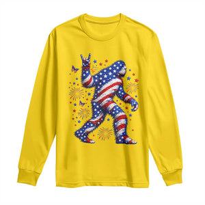 Funny Patriotic Bigfoot Long Sleeve Shirt 4th Of July Freedom TS12 Daisy Print Your Wear