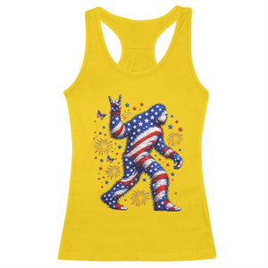 Funny Patriotic Bigfoot Racerback Tank Top 4th Of July Freedom TS12 Daisy Print Your Wear