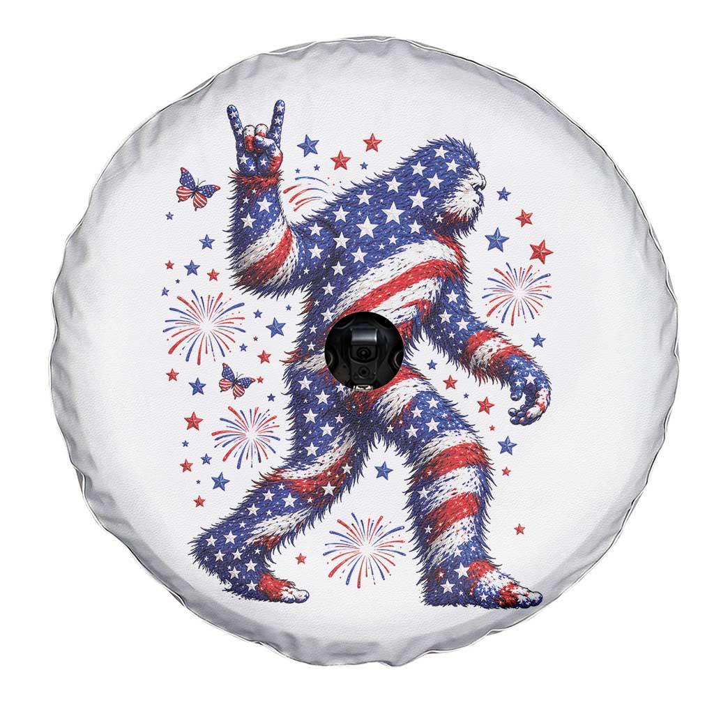 Funny Patriotic Bigfoot Spare Tire Cover 4th Of July Freedom TS12 Print Your Wear