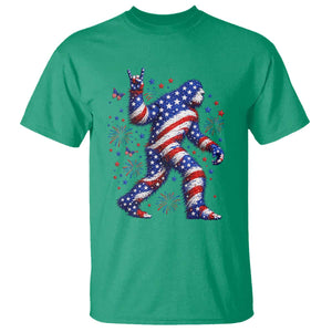 Funny Patriotic Bigfoot T Shirt 4th Of July Freedom TS12 Irish Green Print Your Wear