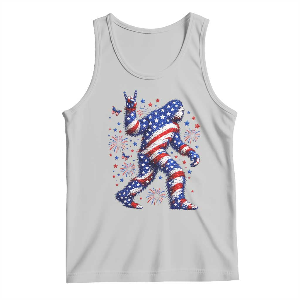 Funny Patriotic Bigfoot Tank Top 4th Of July Freedom