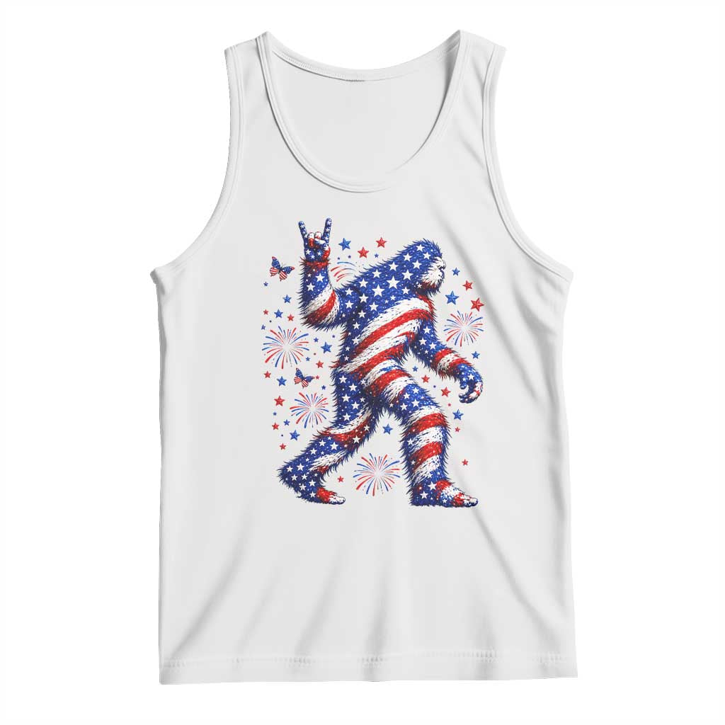 Funny Patriotic Bigfoot Tank Top 4th Of July Freedom