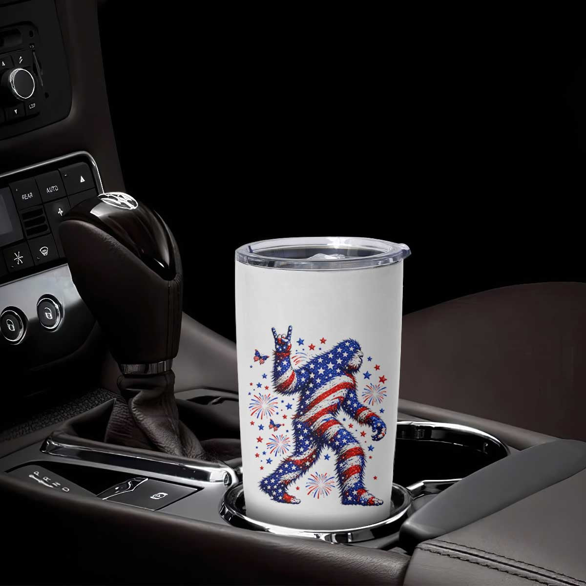 Funny Patriotic Bigfoot Tumbler Cup 4th Of July Freedom TS12 Print Your Wear