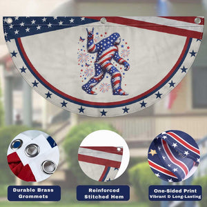 Funny Bigfoot Patriotic Fan Flag 4th Of July Freedom