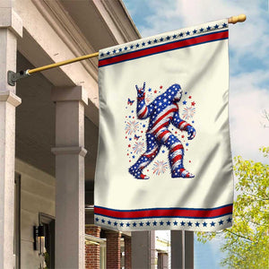 Funny Bigfoot Patriotic Garden Flag 4th Of July Freedom TS12 Modern Beige Red Print Your Wear