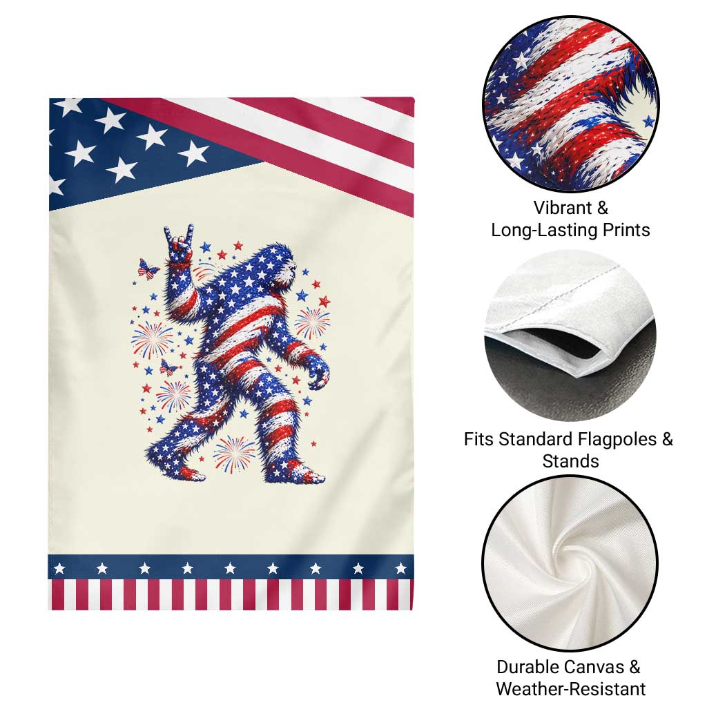 Funny Bigfoot Patriotic Garden Flag 4th Of July Freedom TS12 Print Your Wear