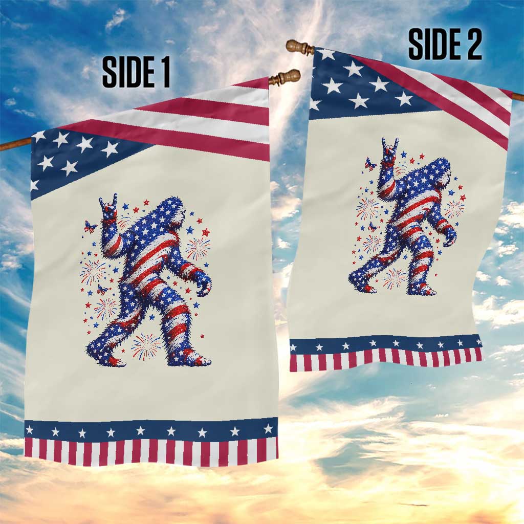 Funny Bigfoot Patriotic Garden Flag 4th Of July Freedom TS12 Print Your Wear