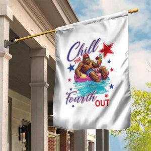 Funny Bigfoot 4th Of July Garden Flag Chill The Fourth Out TS12 Print Your Wear