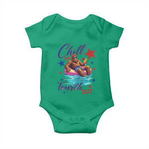 Funny Bigfoot 4th Of July Baby Onesie Chill The Fourth Out TS12 Irish Green Print Your Wear
