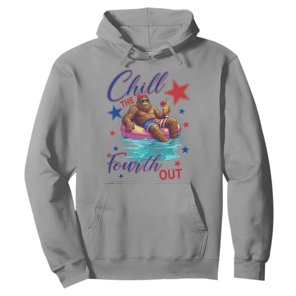 Funny Bigfoot 4th Of July Hoodie Chill The Fourth Out TS12 Sport Gray Print Your Wear