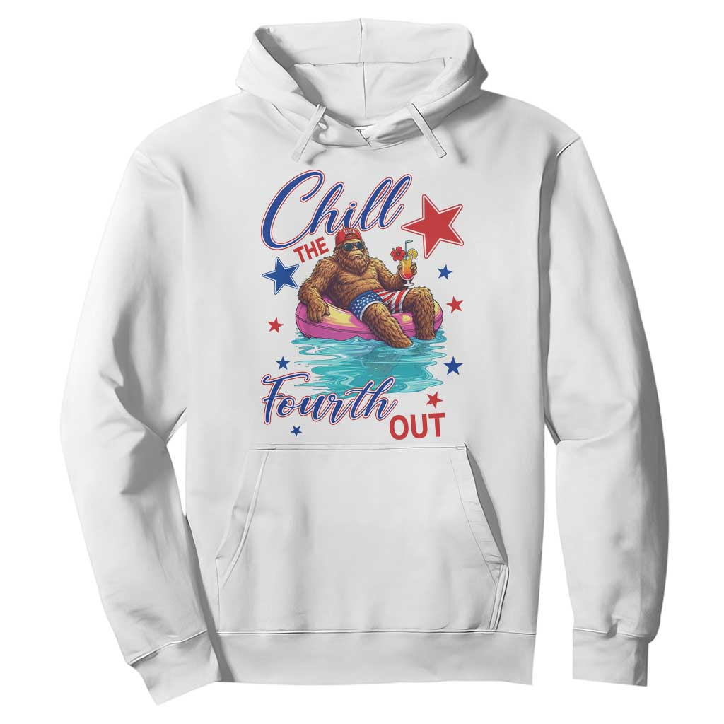 Funny Bigfoot 4th Of July Hoodie Chill The Fourth Out TS12 White Print Your Wear