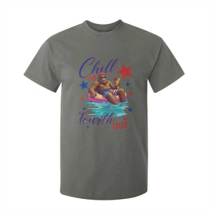 Funny Bigfoot 4th Of July T Shirt For Kid Chill The Fourth Out