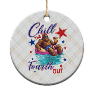 Funny Bigfoot 4th Of July Ceramic Ornament Chill The Fourth Out TS12 1pc Christmas Plaid Print Your Wear