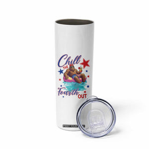 Funny Bigfoot 4th Of July Skinny Tumbler Chill The Fourth Out TS12 Print Your Wear
