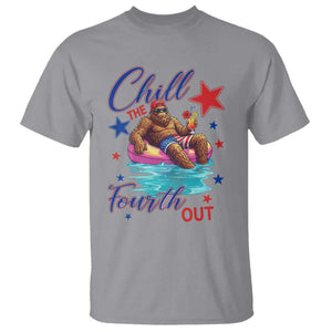 Funny Bigfoot 4th Of July T Shirt Chill The Fourth Out TS12 Sport Gray Print Your Wear