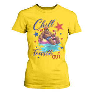Funny Bigfoot 4th Of July T Shirt For Women Chill The Fourth Out TS12 Daisy Print Your Wear