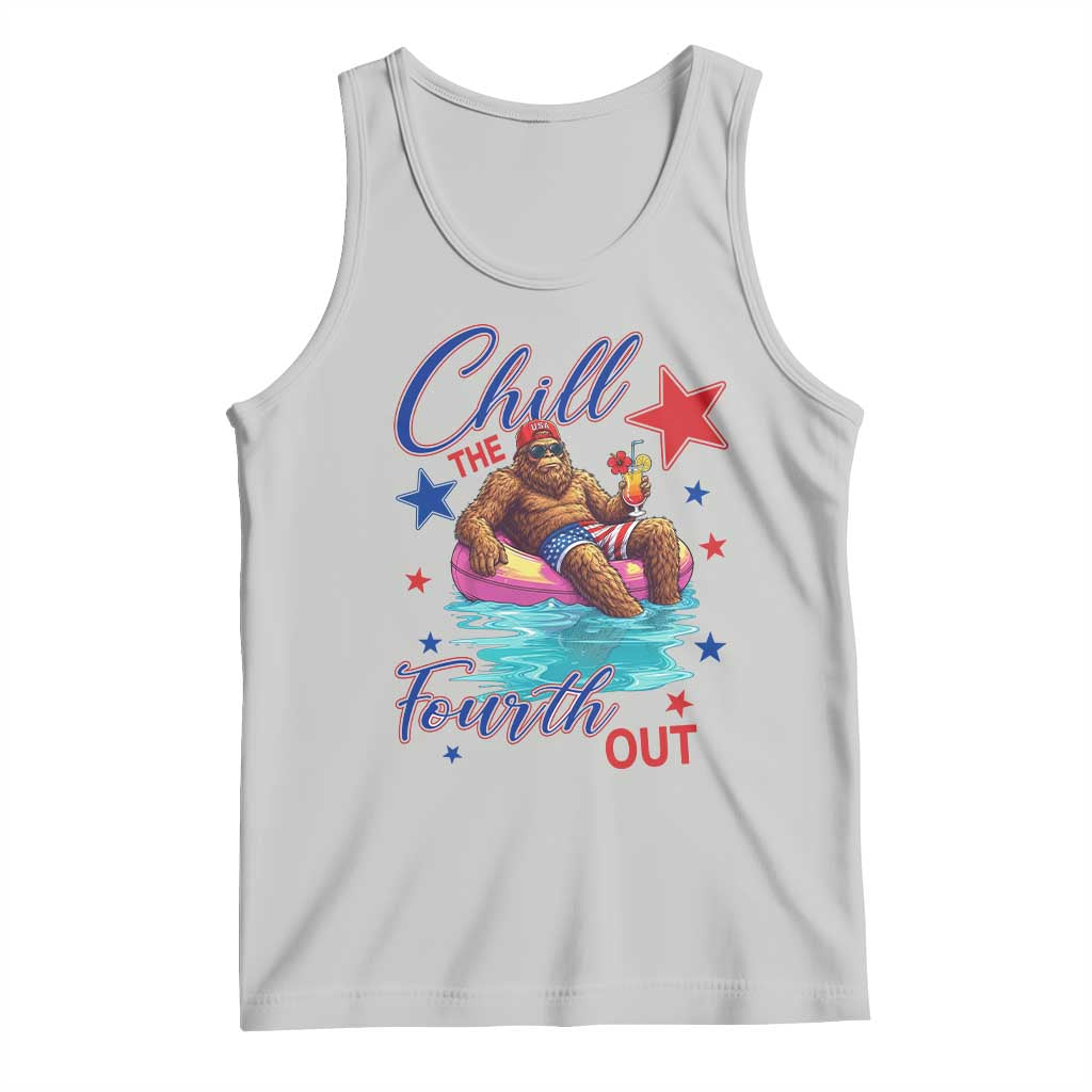 Funny Bigfoot 4th Of July Tank Top Chill The Fourth Out TS12 Ash Print Your Wear