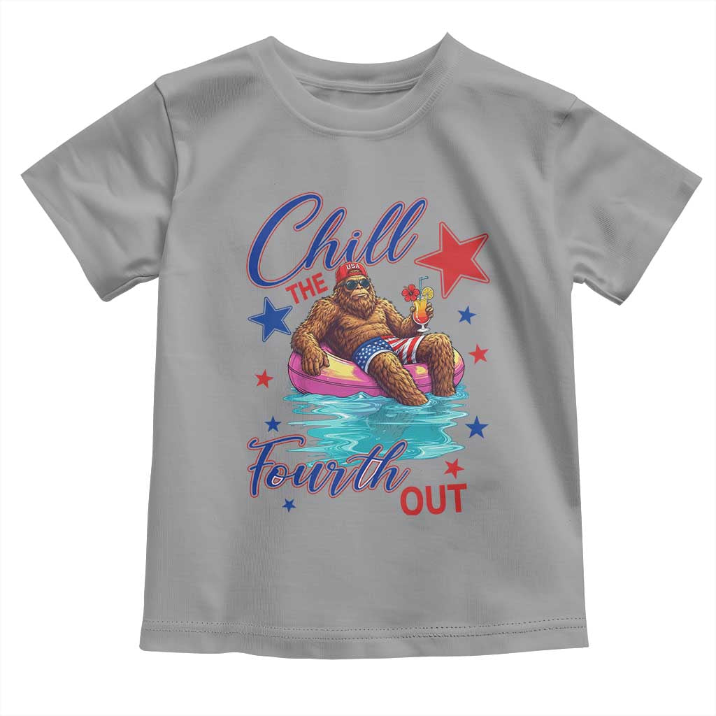 Funny Bigfoot 4th Of July Toddler T Shirt Chill The Fourth Out