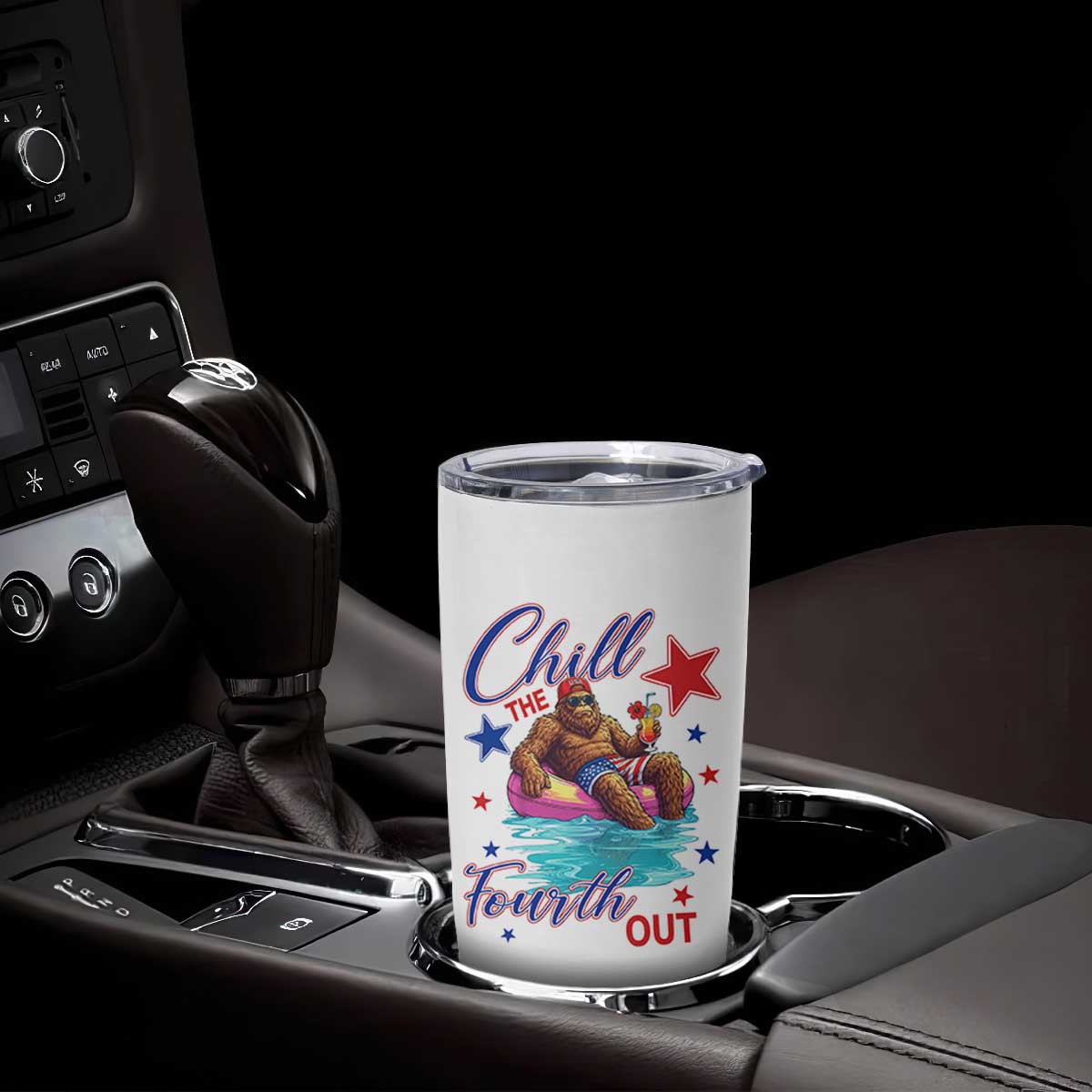 Funny Bigfoot 4th Of July Tumbler Cup Chill The Fourth Out