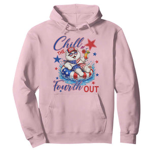 Funny Patriotic Persian Cat Hoodie Chill The Fourth Out TS12 Light Pink Print Your Wear