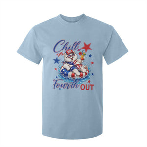 Funny Patriotic Persian Cat T Shirt For Kid Chill The Fourth Out TS12 Light Blue Print Your Wear
