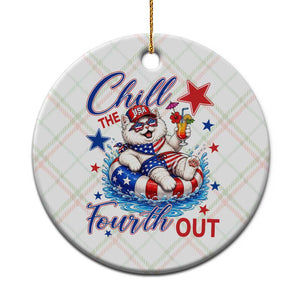 Funny Patriotic Persian Cat Ceramic Ornament Chill The Fourth Out TS12 1pc Christmas Plaid Print Your Wear