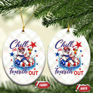 Funny Patriotic Persian Cat Ceramic Ornament Chill The Fourth Out TS12 Print Your Wear