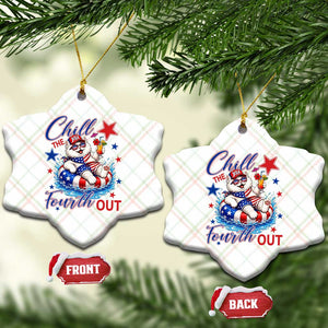 Funny Patriotic Persian Cat Ceramic Ornament Chill The Fourth Out TS12 Print Your Wear