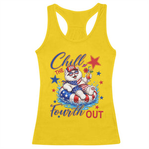 Funny Patriotic Persian Cat Racerback Tank Top Chill The Fourth Out TS12 Daisy Print Your Wear