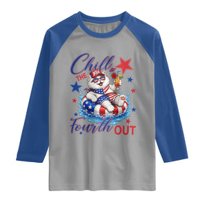 Funny Patriotic Persian Cat Raglan Shirt Chill The Fourth Out TS12 Sport Gray Royal Print Your Wear