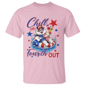 Funny Patriotic Persian Cat T Shirt Chill The Fourth Out TS12 Light Pink Print Your Wear