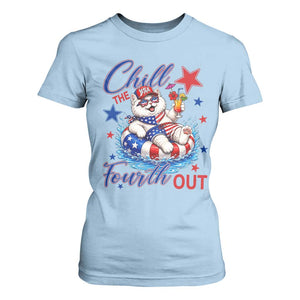 Funny Patriotic Persian Cat T Shirt For Women Chill The Fourth Out