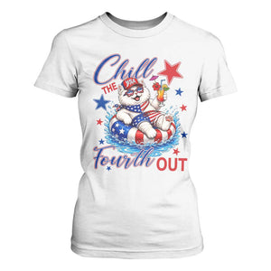 Funny Patriotic Persian Cat T Shirt For Women Chill The Fourth Out
