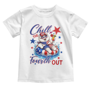 Funny Patriotic Persian Cat Toddler T Shirt Chill The Fourth Out
