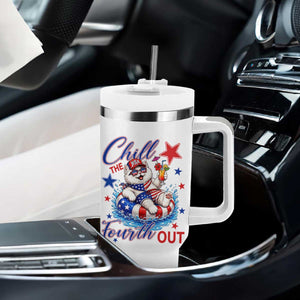 Funny Patriotic Persian Cat Tumbler With Handle Chill The Fourth Out TS12 Print Your Wear