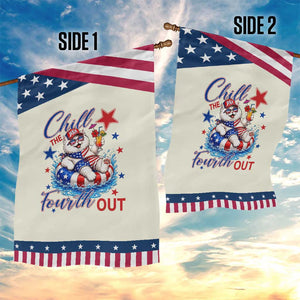 Funny Persian Cat Patriotic Garden Flag Chill The Fourth Out TS12 Print Your Wear