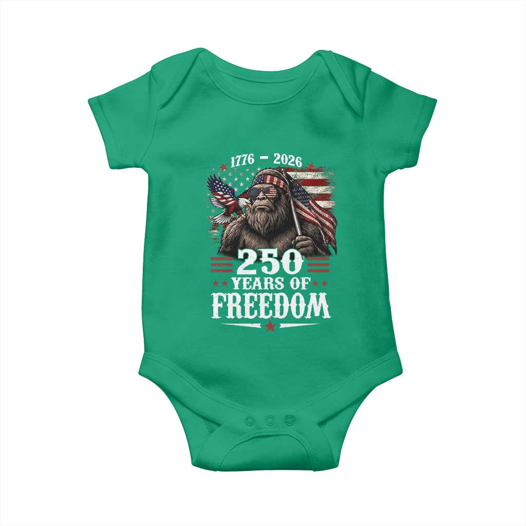 Bigfoot 250 Years Of Freedom Baby Onesie Patriotic Sasquatch Lover TS12 Irish Green Print Your Wear